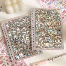 1000+ Cute Mini Pattern Mixed Materials Sticker Book, Asymmetrical Shaped, Glitter, Various Adorable Doodle Patterns, Suitable For Scrapbooking And Journal Decoration,School Supplies,Back To School - one-size - View 18