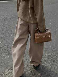 Autumn/Winter Casual Oversized Blazer & Trousers Urban Style Office Date Commute Versatile - Grey-brown - View 5