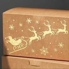 1pc Reusable Deer Sleigh Stencil, Suitable For Christmas, Winter Art Projects, Fabric, Canvas, Wall And Home Decor - A - View 6