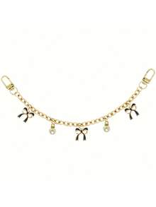 Bowknot Pattern Handbag Chain Accessory, Handbag Extension Chain, Decorative Replaceable Metal Bag Chain, Fashion Y2K Keychain - Multicolor - View 16