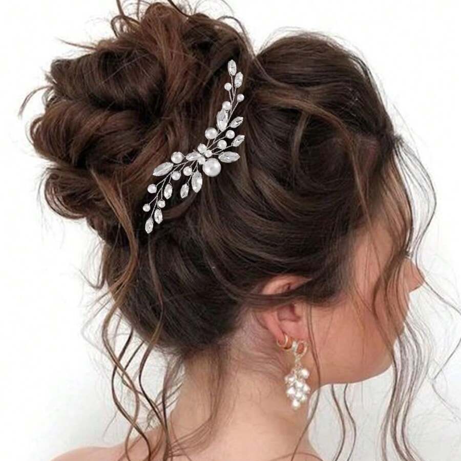 1pc Shiny Elegant Party Iron Hair Stick Bridal Wedding Hair Accessory For All Seasons - Color - View 1
