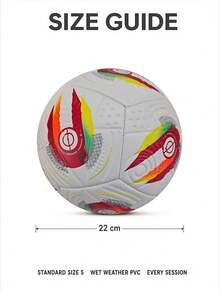 1 pieza, Balón de fútbol tamaño 5, estilo básico, modelo para principiantes, adecuado para práctica de principiantes, colores hermosos y diseño de patrón exquisito, para entrenamiento individual y partidos en equipo, material de PVC, material cosido a máquina, tacto suave y cómodo, uso en interiores y exteriores - Multicolor - Ver 7