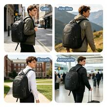 Mochila Unisex Oxford Impermeable 14 Pulgadas, Mochila Casual Cómoda Con Gran Capacidad, Mochila Multiusos Ligera Para Laptop, Para Universidad Trabajo Viajes Y Uso Cotidiano - 1666- - Ver 7