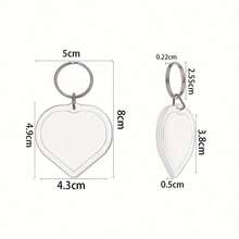 5/10/20pcs Blank Photo Insert Keychains, Transparent Acrylic Photo Frame Key Rings, DIY Photo Pendant Charms, Suitable For Bags, Backpacks, Gift Making - Multicolor - View 5