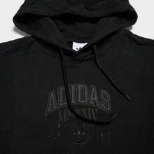 Adidas Spring/Autumn Unisex Elegant Fashion Hooded Sweatshirt Casual Versatile Couple Pullover JW1963 - Black - View 2