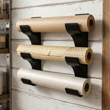 Kitchen Roll Holder Wall Mount, Plastic Wrap Organizer, Aluminum Foil Holder, Parchment Paper Holder, Under Cabinet Foil Dispenser, Cling Film Storage Rack, Kitchen Storage Organizer, Under Cabinet Storage Rack For Kitchen Organization - Multicolor - View 5
