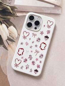 2 Styles Vintage Red Tone Heart, Bow, Star Decorative Stickers, Sweet & Cool Vibe Pattern, Suitable For Phone Case, Earphone, Camera, Nail Art And Other Personalized Creative Multi-Scene Decoration - Decorative Stickers - View 2