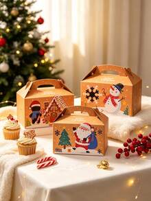 12pcs/Pack Party Gift Favor Boxes, Candy & Cookie Boxes, Christmas Paper Boxes, Christmas Party Decoration Boxes - View 14