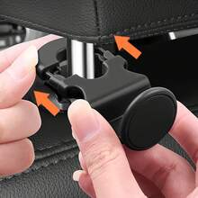 2/4PCS[Hidden]Car Headrest Hooks, Car Seat Back Hooks, Rear Seat Storage Hooks, ABS Multi-Functional Car Interior Hooks, Black/Brown, Universal For Most Car Models. Home & Life Storage & Organization Car Storage. Headrest Hooks One-Click Installation! Hidden Design Doesn't Take Up Space, Hang Bags, Umbrellas, Takeout, Black And Brown Colors, Multi-Purpose Hook, Keep Rear Seat Tidy. Convenient And Practical, Sturdy And Durable, Beautiful And Functional. - Multicolor - View 3