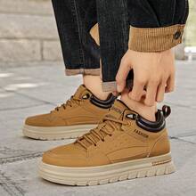 Casual Thick Sole Work Shoes Outdoor Sports Shoes All Season Men's Shoes - Brown - View 5