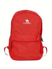 CAMEL CROWN Unisex Outdoor Sports Backpack, Fashionable Red Canvas Backpack - Red - View 6