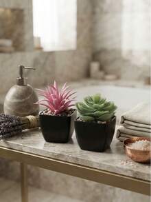 Artificial Plant Desktop Decorative Potted Plant. Portable And Requires No Maintenance. Suitable For Office Desktops, Home Entryways, Coffee Tables, And Wall/Cabinet Decorations. - Multicolor - View 10