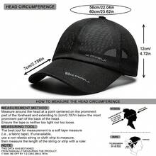 1pc Men's Breathable Mesh Baseball Cap, Adjustable Outdoor Sports Hat, Sun-Proof, Casual For Spring, Autumn Travel, Beach, Party - Multicolor - View 2