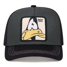 Warner Bros 1pc Cartoon DAFFY Hip Hop Trucker Hat Embroidered Baseball Cap For Men And Women, All Season Outdoor Travel Hip Hop Sun Hat - Multicolor - View 3