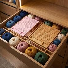 Wooden Crochet Blocking Board With 8pcs 15cm Metal Positioning Pins, Yarn Granny Square Fixing Tool For Crochet And DIY Handmade - Multicolor - View 1
