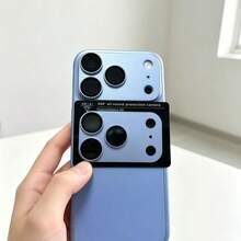2026新款藍色鏡頭膜，適用於 18 Pro/18 Pro Max相機保護膜，金屬底座有效防止刮傷，AR高畫質玻璃鏡面，時尚手機配色 - 藍色 - 查看 5
