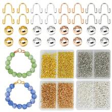 1 Set 200pcs U-Shaped Buckle + Positioning Bead Accessories Kit, Suitable For Handmade DIY Bracelets, Necklaces, Jewelry Decoration Materials And Tools - Buckle Positioning Beads - View 6