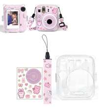 Mini 13 Transparent Crystal Protective Case (Crystal Shell + Lanyard + Stickers) Anti-Drop Clear Outer Shell With Back Pocket + Crossbody Lanyard PVC Material Non-Yellowing Anti-Friction Camera Photography Accessories Multi-Color Options - View 10