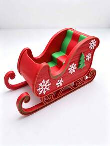 1/2pcs 3D Printed Christmas Sleigh Ornament (Excluding Santa Claus, Reindeer, Beads) - A - View 4