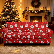 1pc Christmas Print Elastic 5-Piece Chair Cover Single Seat Dust-Proof Living Room Bedroom Sofa Cover All Season Universal Removable Washable - Multicolor - View 17