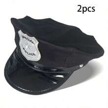 1pc Women's Police Hat Work Hat Carnival Cosplay Officer Hat Unisex - A - View 14