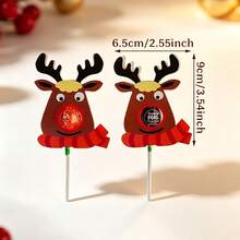 25pcs/50pcs Christmas Party Gift Candy Lollipop Card Paper Cards Decoration Cards Double Layer 3D Christmas Atmosphere Desktop Gift Packaging Decoration Card Paper - View 3