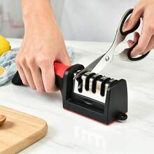 Kitchen Multi-Function Knife Sharpener, Handheld Fast Sharpening Stone, New Home Knife Sharpener, Multi-Function Knife Sharpener With Quick Edge Design, Dedicated Polishing Tool For Kitchen Knives, Paired With Traditional Sharpening - Multicolor - View 7