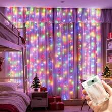 8-Function Curtain Lights, Garden Lights, Yard Lights, Wedding Party Decorative String Lights, Landscape Lighting, Battery Box Curtain Lights With 8 Different Flashing Light Modes, Suitable For Christmas, Halloween, Bedroom, Wedding, Background Decoration - Battery Box Curtain Light String - View 14