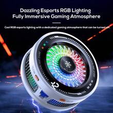 A Multi-Functional Cooling Device, Using Semiconductor Magnetic Absorption Technology, Equipped With A Dual-Purpose Back Clip With Color Lights. It Can Cool Quickly And Is An Ideal Choice For Live Streaming On Various Smartphones And Tablets. - Multicolor - View 9
