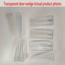 4pcs/6pcs Wedge Door Stopper - Windproof Transparent Silicone Material, Anti-Collision, Easy Installation, Minimalist Style, Sturdy Structure, Suitable For Home And Office Safety Accessories, Great For Indoor Decor, Striped Design - Clear - View 3