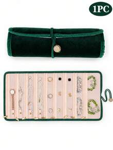 Women's Jewelry Storage Roll, Empty Bag Only, Portable Jewelry Storage Roll Bag, Travel Jewelry Box, Multi-Functional Necklace And Ring Storage Bag, Lightweight Tangle-Free Jewelry Storage, Essential Travel Jewelry Organizer - Multicolor - View 12