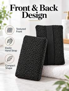 1pc--Deep Exfoliating Bath Sponge, Rough Body Exfoliating Sponge For Removing Dead Skin, Double-Sided Body Scrub Buffer, Unisex Shower Bath Sponge, Suitable For Beauty Spa Massage Skin Shower Body Scrub Bath Accessories, Perfect Gift For Christmas, Spring, Valentine's Day - Multicolor - View 2