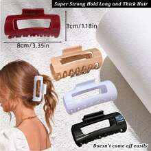 4Pcs/1Pc Soft Hair Clip, A Simple And Versatile Solid-Color Hair Clip That Protects The Back Of The Head. Ideal For Women To Wear In Summer And Fall,Perfect For School, Personal Grooming, Applying Makeup And Other Occasions And Suits All Hair Types - Multicolor - View 9
