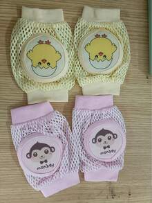 2 Pairs Baby Knee Pads, Infant Walking & Crawling Protective Gear, Children Knee Guards, Mesh Breathable Design - Multicolor - View 9