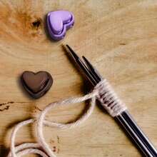 10pcs/Set Knitted Needle Caps, With Hollow Needle, Heart-Shaped Plastic Rope And Spring-Loaded Needle Caps, Suitable For Hand Knitting - Multicolor - View 5