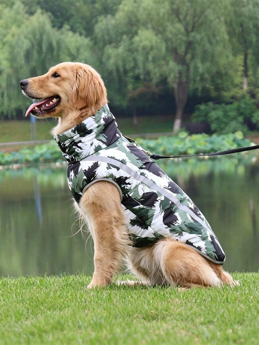 Reflective & Warm Pet Jacket For Fall Winter, Windproof Large Dog Coat, Cold‑Weather Clothes For Medium & Large Sized Dogs