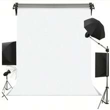 1 Photography Backdrop (Available In Various Sizes And Colors) - An Elegant Backdrop For Portraits And Studio Photography; Made Of Vinyl Material, Suitable For Birthdays And Various Celebrations; Minimalist Design, Lightweight Material. - White - View 1
