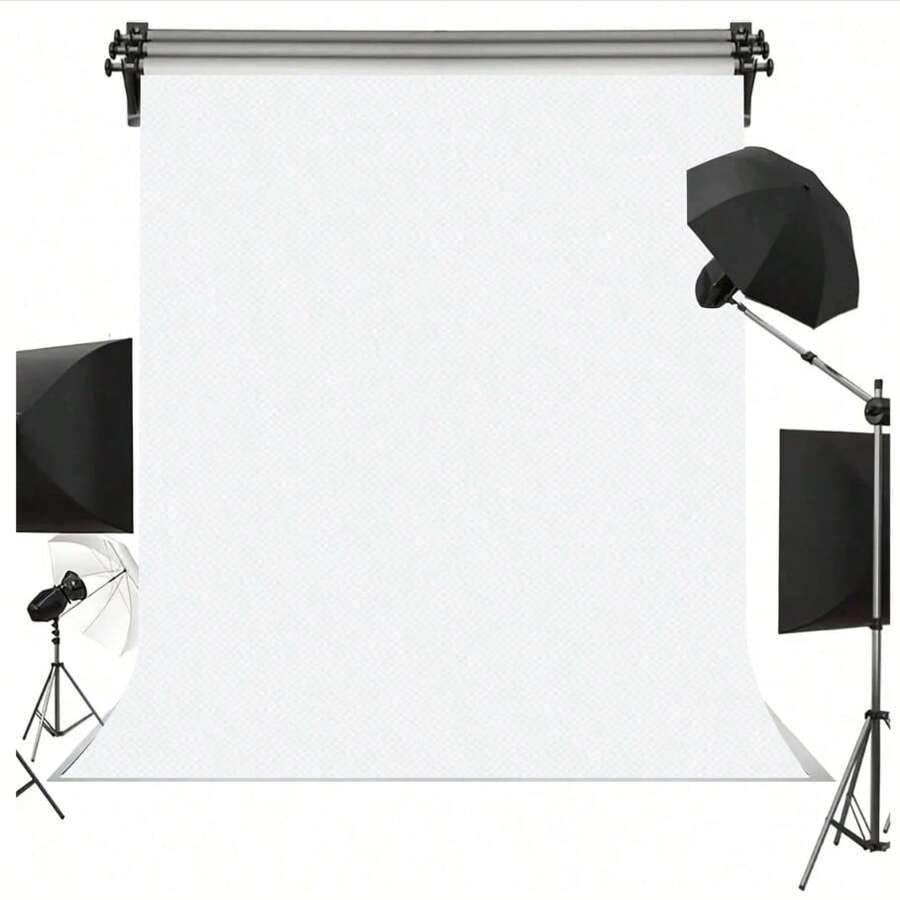 1 Photography Backdrop (Available In Various Sizes And Colors) - An Elegant Backdrop For Portraits And Studio Photography; Made Of Vinyl Material, Suitable For Birthdays And Various Celebrations; Minimalist Design, Lightweight Material. - White - View 1