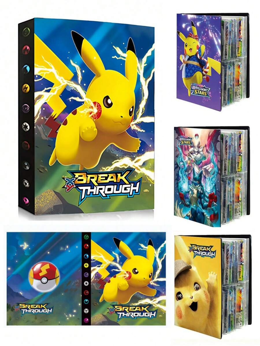 asmodee 1pc Pokémon Game Card Album, Card Storage Photo Album, Card Collection Book For Pocket Monsters, 120 Card Slots, Max Capacity 240 Cards (Cards Not Included) - 120-slot - View 1
