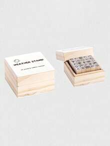 Set Stempel Vintage Pola Santai 25 Buah/Kotak, Stempel Kreatif Termasuk Pola Cuaca, Kehidupan Sehari-hari, dan Suasana Hati, untuk Dekorasi Alat Tulis dan Scrapbooking - Aprikot - View 12