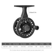 LEOFISHING Lightweight Ice Fly Fishing Reel, Left Right Interchangeable Fly Reel, Adjustable Drag Ice Fishing Reel For Outdoor Winter Fishing - Black - View 12