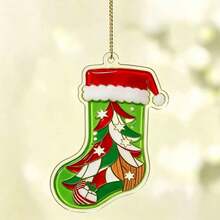 The Grinch 1pc Christmas Acrylic Hanging Ornament With Hanging Rope, Acrylic Material, Cartoon Christmas Tree Pendant, Funny Quirky Christmas Style, Christmas Tree Decorative Hanging Ornament, Suitable For Winter Christmas Tree Decoration, Window Display, Holiday Gift, Party Scene Decor - Multicolor - View 13