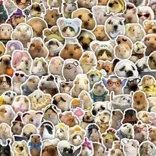 100pcs Cute Guinea Pig Cartoon Doodle Stickers, Waterproof Self-Adhesive No Residue, Suitable For Decorating Water Cups, Cars And Luggage, Random Style Random Packaging - Multicolor - View 4