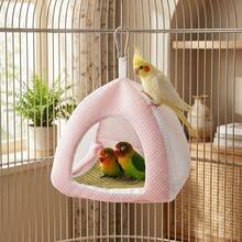 1 Set Parrot Summer Cool Nest Breathable Mesh Fabric + Cooling Mat | Suitable For Cages, Travel Or Outdoor Use | Cute Hanging Bird House, Suitable For Parrots, Lovebirds And Cockatiels - A - View 4