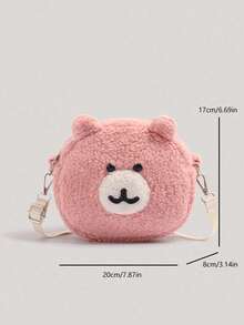 Cute Cartoon Autumn/Winter Plush Small Bag, Niche Design, Versatile & Personalized, Crossbody Bag For Women, Suitable For Outings, Commuting, Daily Wear And Shopping - Pink - View 6