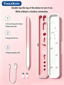 TranAKstic 1 Set (With Storage Box) Stylus Pen/Gaming Pen, Universal Touch Pen For Tablet Touchscreen, Active Digital Stylus With 2 Extra Replacement Tips And Portable Storage Box, Double Click To Turn On, No Bluetooth Required, Compatible With Tablets And Smartphones - View 16