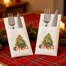10pcs/Bag 40CM Merry Christmas Christmas Party Tabletop Decoration Disposable Napkins Navada 2027 New Year For Home Christmas Decoration - View 5