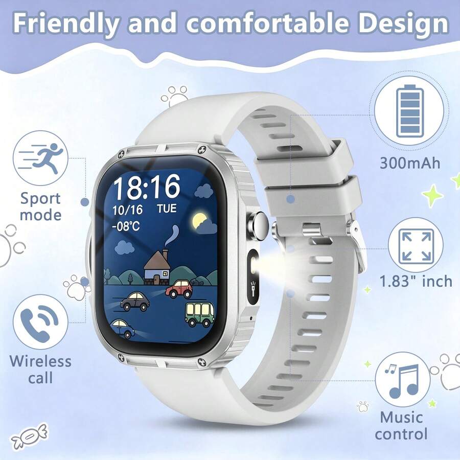 Smartwatch Anak-Anak yang Sangat Diminati dengan Fitur Panggilan, Notifikasi Pesan, Kalkulator, Pelacak Kebugaran, Kontrol Kamera, Pemutar Musik, Tampilan Cuaca, Berbagai Mode Olahraga, Nilai Terbaik untuk Uang Anda, Sangat Layak Dibeli - MultiWarna - View 1