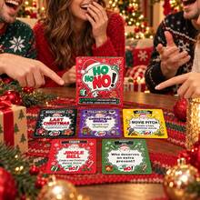 HO HO NO! Christmas Party Card Game, Funny Holiday Challenge Game For Family And Friends, Fast-Paced Group Game, Christmas Gift And Stocking Stuffer - Red - View 2