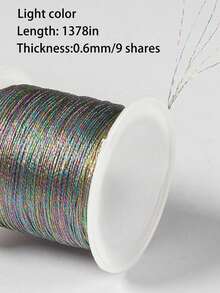 Gold/Silver Metallic Braided Cord, Suitable For Making Bracelets, Necklaces, DIY Tassels, Beaded Jewelry, Shamballa Cords And Other Accessories. - Multicolor - View 12